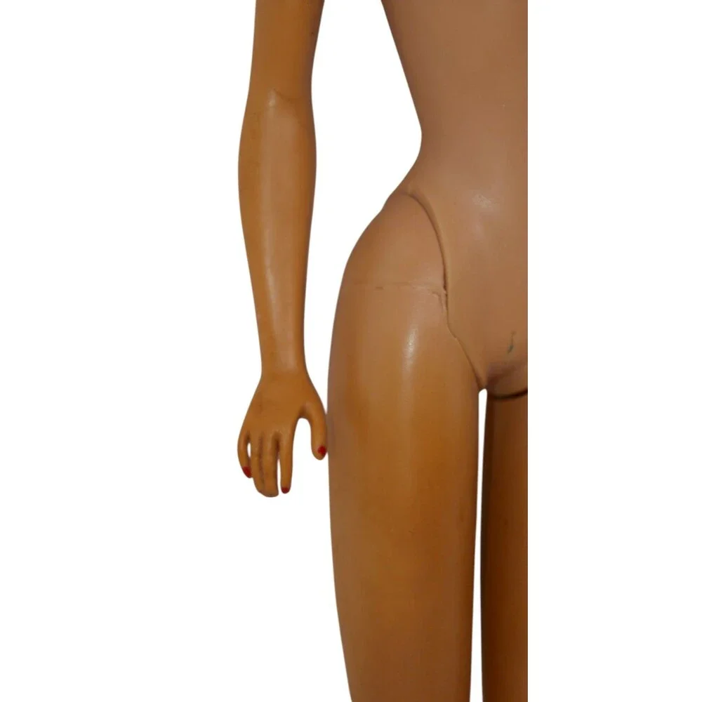 Mattel 1962 Ash Blonde Ponytail Barbie #6 with Red Bathing Suit